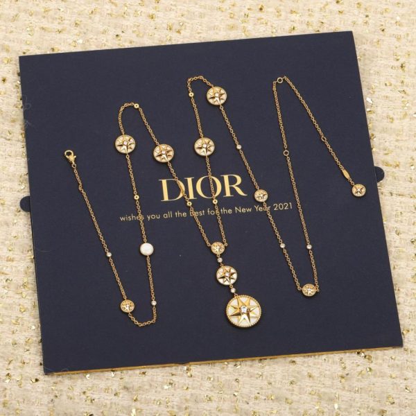 replica,repliche,fake,1:1,earrings,bracelet,ring,jewelry Contatore / Collana lunga con bussola White Beret, realizzata su misura con vero oro e diamanti (LV6QD)
