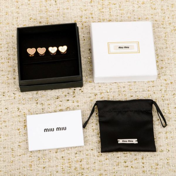 replica,repliche,fake,1:1,earrings,bracelet,ring,jewelry Contatore / 【Orecchini a forma di cuore in edizione limitata MIUMIU Qixi Festival】(R9KUG)