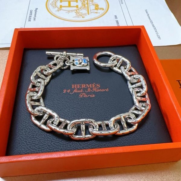 replica,repliche,fake,1:1,earrings,bracelet,ring,jewelry Contatore / Nuovo bracciale Hermès, versione in platino più spessa (31TVC)