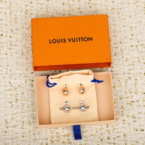 Contatore / Orecchini con diamanti LE DAMIER DE LOUIS VUITTON, disponibili nella versione personalizzata in oro 18 carati e diamanti (MF5LY).