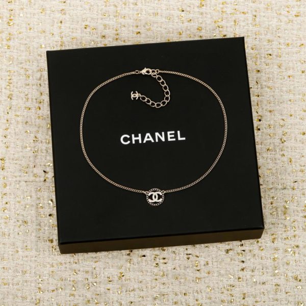 replica,repliche,fake,1:1,earrings,bracelet,ring,jewelry Contatore / 【Collana Chanel rotonda traforata con doppia C】(M4MTV)