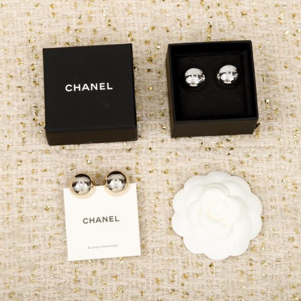replica,repliche,fake,1:1,earrings,bracelet,ring,jewelry Contatore / 【Orecchini Chanel 26C emisferici con doppia C】(B8EWY)