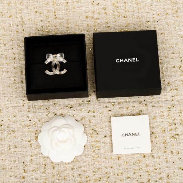 replica,repliche,fake,1:1,earrings,bracelet,ring,jewelry Contatore / 【Fiocco trasparente Chanel Candy-Style con design a doppia C】(9YVRM)