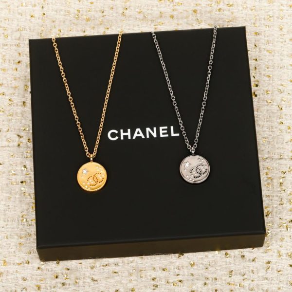 replica,repliche,fake,1:1,earrings,bracelet,ring,jewelry Contatore / 【Collana Chanel con pentagramma e doppia C】(IBLV4)