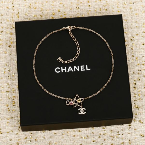 replica,repliche,fake,1:1,earrings,bracelet,ring,jewelry Contatore / 【Collana Chanel con stella a cinque punte e diamanti arcobaleno】(82DUW)
