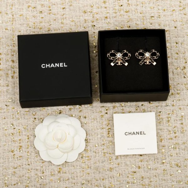 Contatore / 【Orecchini Chanel con fiocco in pelle nera】(THZUV)