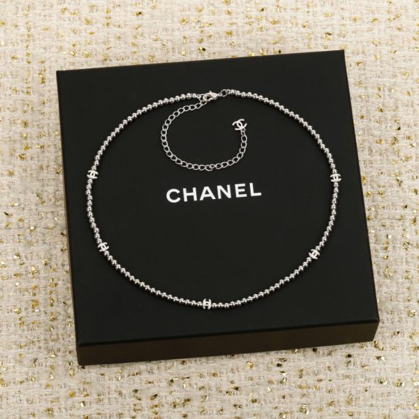 replica,repliche,fake,1:1,earrings,bracelet,ring,jewelry Contatore / 【Collana Chanel con perline in argento e 5 piccole C】(NEBLW)