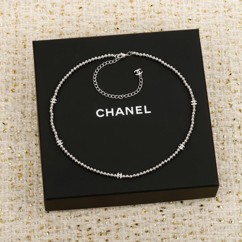 replica,repliche,fake,1:1,earrings,bracelet,ring,jewelry Contatore / 【Collana Chanel con perline in argento e 5 piccole C】(NEBLW) replica,repliche,fake,1:1,earrings,bracelet,ring,jewelry Contatore / 【Collana Chanel con perline in argento e 5 piccole C】(NEBLW)
