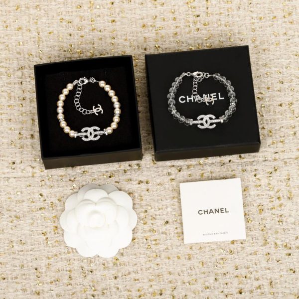 replica,repliche,fake,1:1,earrings,bracelet,ring,jewelry Contatore / 【Bracciale e collana Chanel con doppia C di perle e diamanti】(6IKSL)