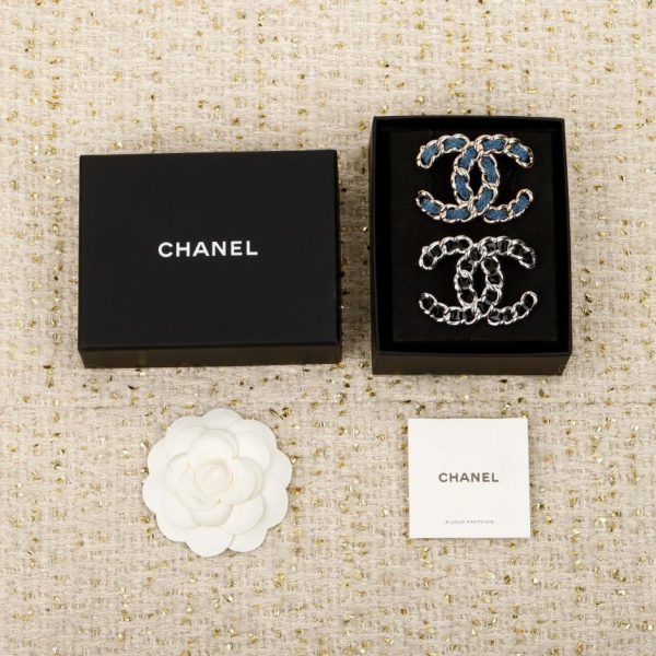 replica,repliche,fake,1:1,earrings,bracelet,ring,jewelry Contatore / 【Spilla a catena in denim Chanel】25 (3I0W2)