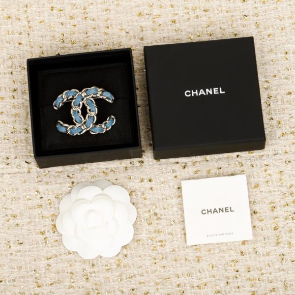 replica,repliche,fake,1:1,earrings,bracelet,ring,jewelry Contatore / 【Spilla a catena in denim Chanel】25 (KYHCN)