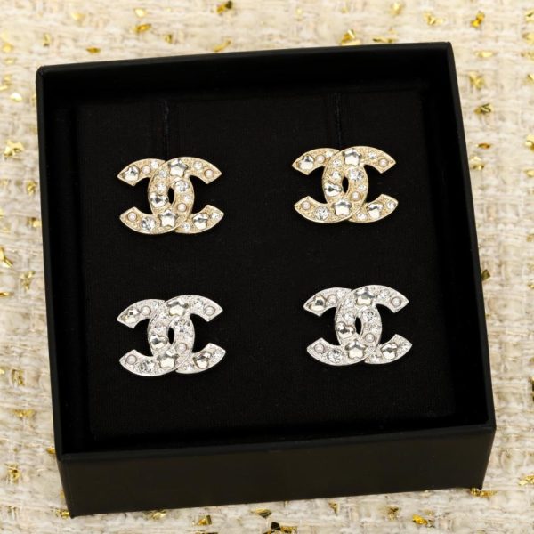 replica,repliche,fake,1:1,earrings,bracelet,ring,jewelry Contatore / 【Orecchini Chanel a forma di cuore con doppia C】disponibili in oro e argento (SQE4E)