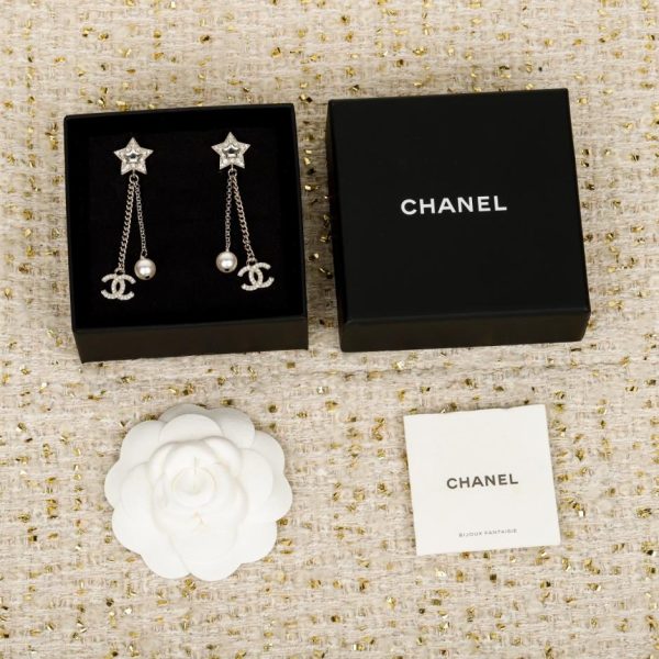 replica,repliche,fake,1:1,earrings,bracelet,ring,jewelry Contatore / 【Orecchini Chanel con doppia C e nappe a stella a cinque punte】(IMG20)