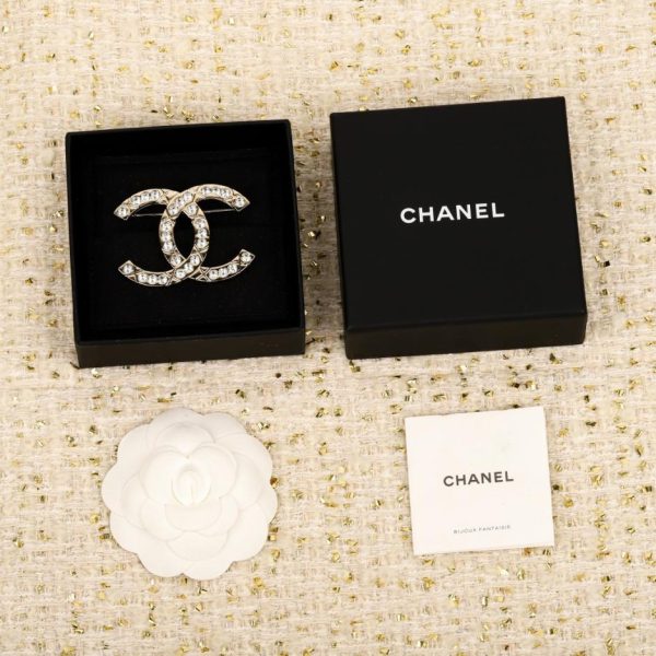 replica,repliche,fake,1:1,earrings,bracelet,ring,jewelry Contatore / 【Spilla Chanel trapuntata a doppia C con motivo a diamanti】(0W4TH)
