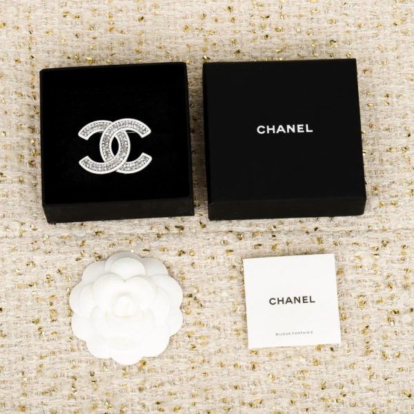 replica,repliche,fake,1:1,earrings,bracelet,ring,jewelry Contatore / 【Spilla Chanel con doppia C e diamanti】(VUKUB)