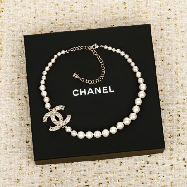 replica,repliche,fake,1:1,earrings,bracelet,ring,jewelry Contatore / 【Collana Chanel con doppia C di diamanti a forma di cuore】(MKUM9)
