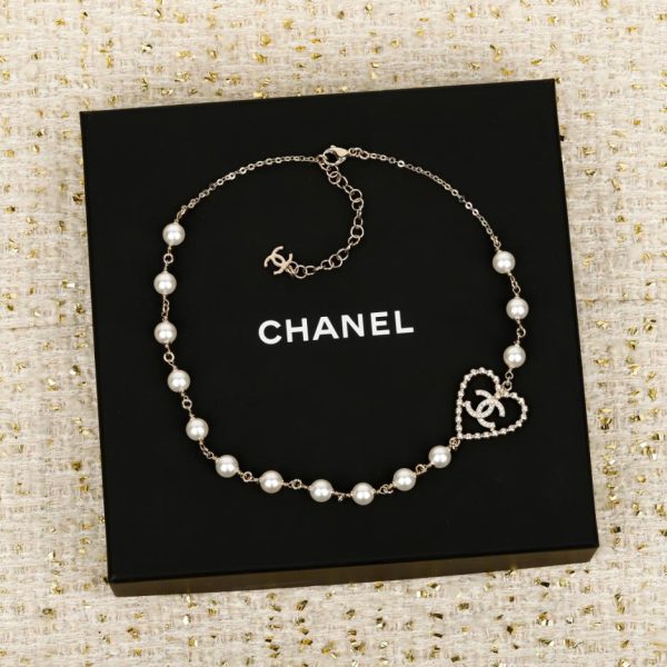 replica,repliche,fake,1:1,earrings,bracelet,ring,jewelry Contatore / 【Collana Chanel con cuore traforato e perle】(L2BLW)