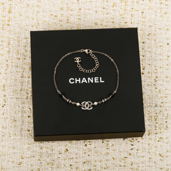 replica,repliche,fake,1:1,earrings,bracelet,ring,jewelry Contatore / 【Collana Chanel con doppia C in smalto rosa】(USMKY)