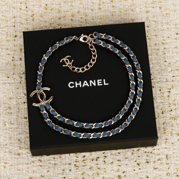 replica,repliche,fake,1:1,earrings,bracelet,ring,jewelry Contatore / 【Collana Chanel in denim a doppio strato】25 (D4FTW)