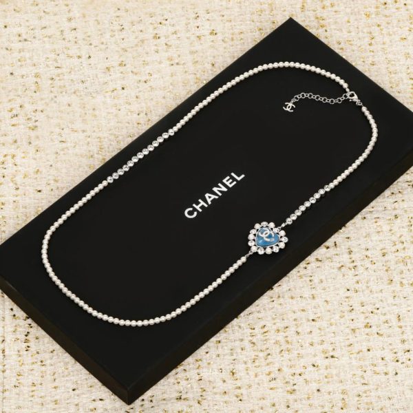 replica,repliche,fake,1:1,earrings,bracelet,ring,jewelry Contatore / 【Collana Chanel con cuore di perle e strass】(FVXHR)