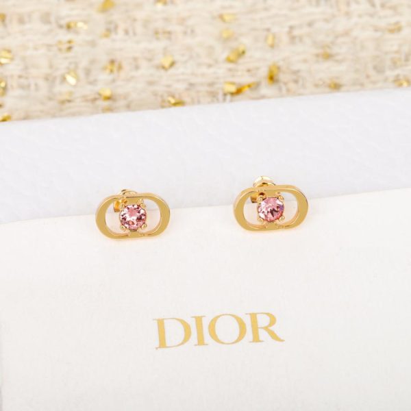 replica,repliche,fake,1:1,earrings,bracelet,ring,jewelry Orecchini Dior CD con diamanti rosa (70SHC)