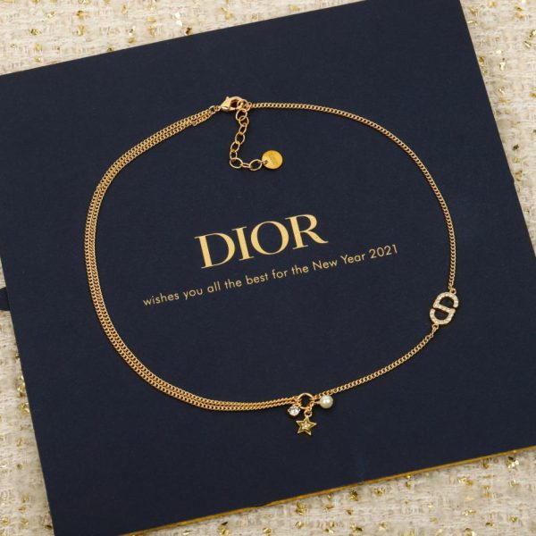 replica,repliche,fake,1:1,earrings,bracelet,ring,jewelry Collana con bracciale e diamanti Dior CD Star (IE9T3)
