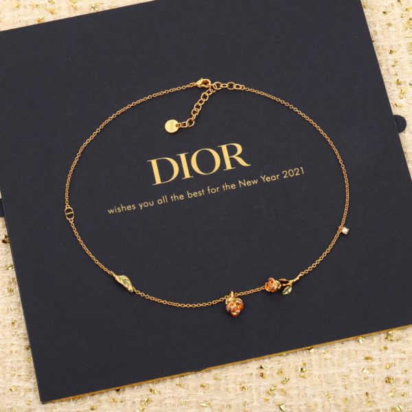 replica,repliche,fake,1:1,earrings,bracelet,ring,jewelry Collana Dior rosa (A73EG)