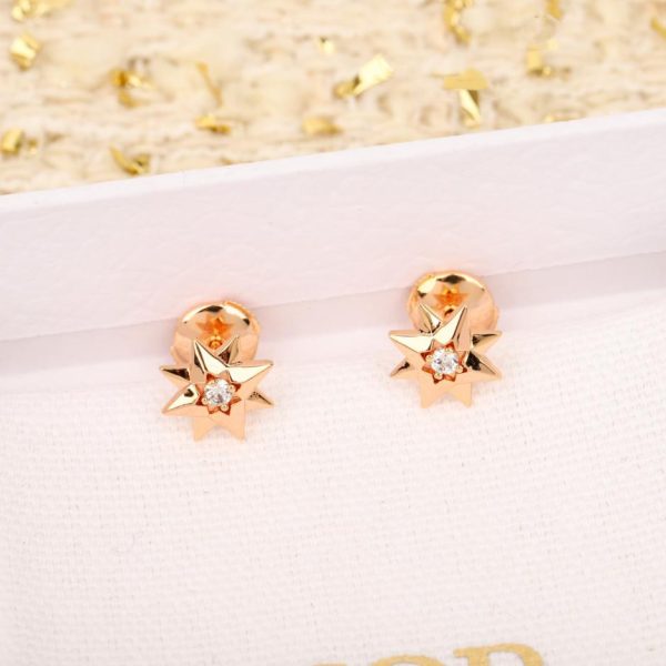 replica,repliche,fake,1:1,earrings,bracelet,ring,jewelry Orecchini Dior in oro rosa e impreziositi da diamanti preziosi (ZURIO)