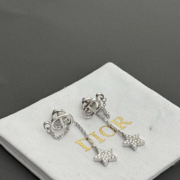 replica,repliche,fake,1:1,earrings,bracelet,ring,jewelry Orecchini Dior Cool Silver CD Star Tassel (GI12I)