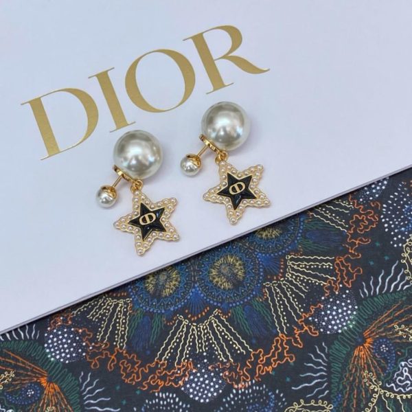 replica,repliche,fake,1:1,earrings,bracelet,ring,jewelry Orecchini Dior Dior con stella a cinque punte e perle CD (43QB4)