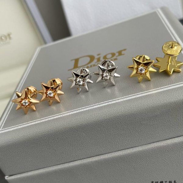 replica,repliche,fake,1:1,earrings,bracelet,ring,jewelry Orecchini ottagonali Dior in oro (J9BH1)