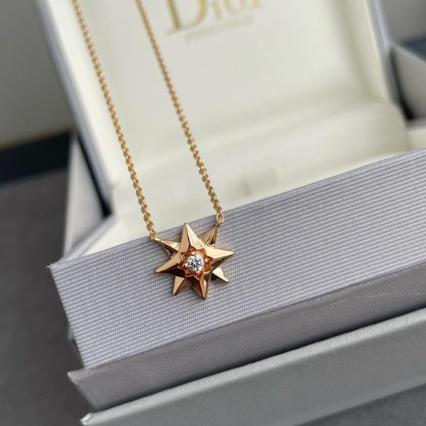 replica,repliche,fake,1:1,earrings,bracelet,ring,jewelry Collana ottagonale Dior in oro V (IMW9X)