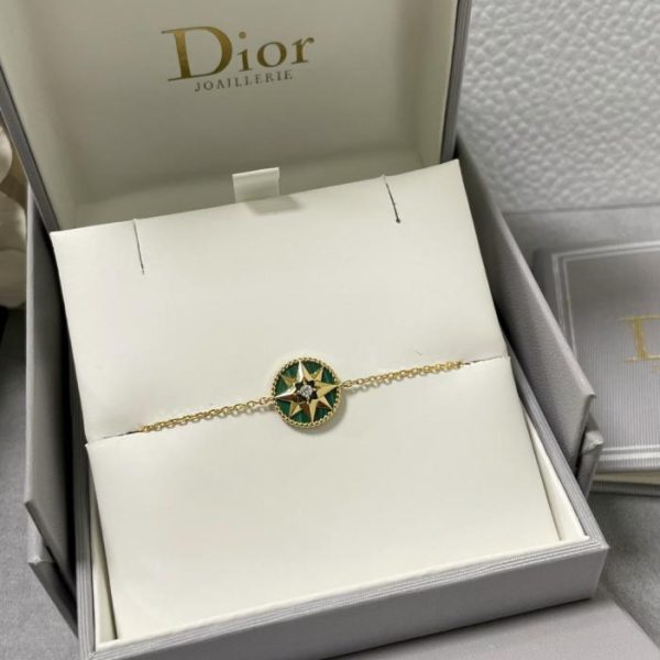 replica,repliche,fake,1:1,earrings,bracelet,ring,jewelry Bracciale Dior con bussola in malachite naturale in oro V (S4L0J)