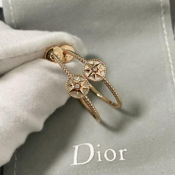 replica,repliche,fake,1:1,earrings,bracelet,ring,jewelry Orecchini Dior Compass (354OH) con colorazione placcata oro