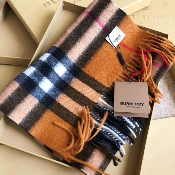 replica,repliche,fake,1:1,earrings,bracelet,ring,jewelry Sciarpa classica in cashmere a quadri con motivo a onde profonde Burberry giallo zenzero (8I02J)