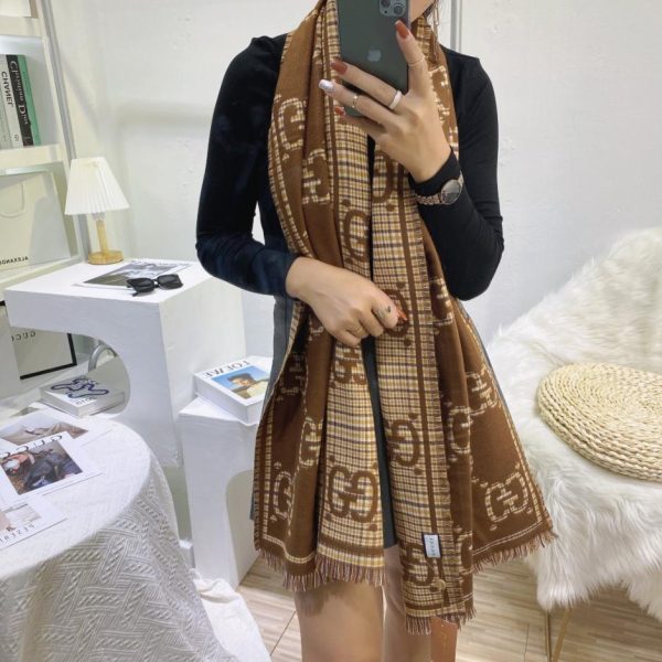 replica,repliche,fake,1:1,earrings,bracelet,ring,jewelry Scialle reversibile Gucci Double G Jacquard (G992H)