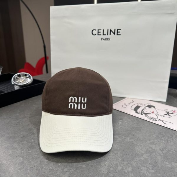 replica,repliche,fake,1:1,earrings,bracelet,ring,jewelry Cappellino da baseball classico ricamato Miu Miu (YHHIW0)