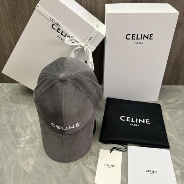 replica,repliche,fake,1:1,earrings,bracelet,ring,jewelry Cappellino da baseball CELINE originale in velluto di cotone personalizzato con applicazione logo (2Y8HCY) – Stesso stile del sito ufficiale