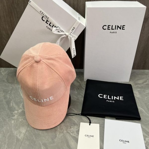 replica,repliche,fake,1:1,earrings,bracelet,ring,jewelry Cappellino da baseball CELINE originale in velluto di cotone personalizzato con applicazione logo (UWG2QO) – Stesso stile del sito ufficiale