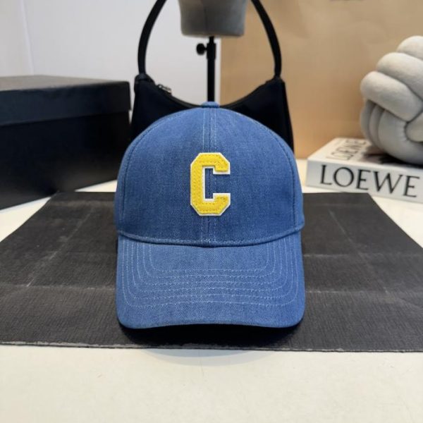 replica,repliche,fake,1:1,earrings,bracelet,ring,jewelry Ultimo modello di cappellino da baseball CELINE con logo C ricamato (AGRRJN)