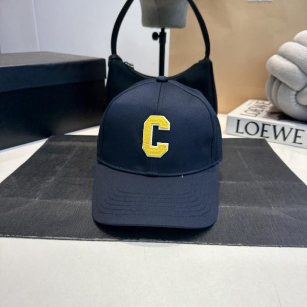 replica,repliche,fake,1:1,earrings,bracelet,ring,jewelry Ultimo modello di cappellino da baseball CELINE con logo C ricamato (HRWNZB)