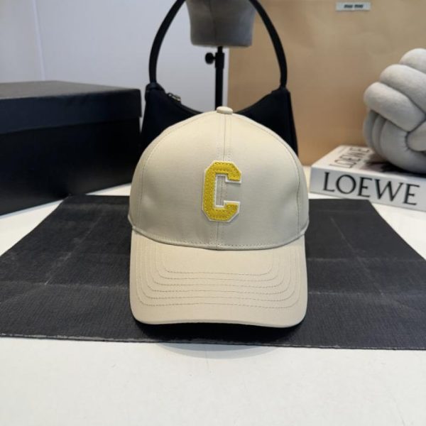 replica,repliche,fake,1:1,earrings,bracelet,ring,jewelry Ultimo modello di cappellino da baseball CELINE con logo C ricamato (AVE4QL)
