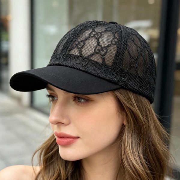 replica,repliche,fake,1:1,earrings,bracelet,ring,jewelry Cappellino da baseball Gucci con monogramma in rete (YRA8A9)