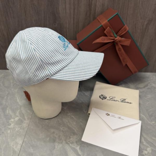 replica,repliche,fake,1:1,earrings,bracelet,ring,jewelry Cappellino da baseball a righe Loro Piana Storm System (FCNJ5R)