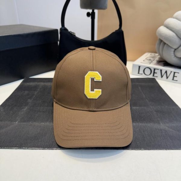 replica,repliche,fake,1:1,earrings,bracelet,ring,jewelry Ultimo modello di cappellino da baseball CELINE con logo C ricamato (VC4V29)
