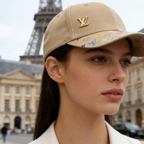 replica,repliche,fake,1:1,earrings,bracelet,ring,jewelry Cappellino da baseball LV con monogramma colorato e logo in metallo, ultimo modello disponibile in boutique (H04AJ7)