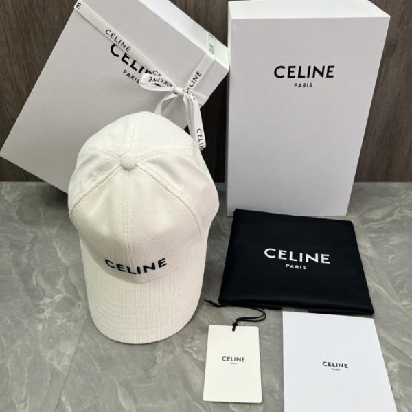 replica,repliche,fake,1:1,earrings,bracelet,ring,jewelry Cappellino da baseball CELINE originale in velluto di cotone personalizzato con applicazione logo (EKE6T2) – Stesso stile del sito ufficiale