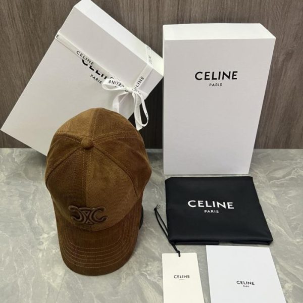 replica,repliche,fake,1:1,earrings,bracelet,ring,jewelry Cappellino da baseball CELINE originale in velluto di cotone personalizzato con applicazione logo (5QOQN4) – Stesso stile del sito ufficiale CELINE