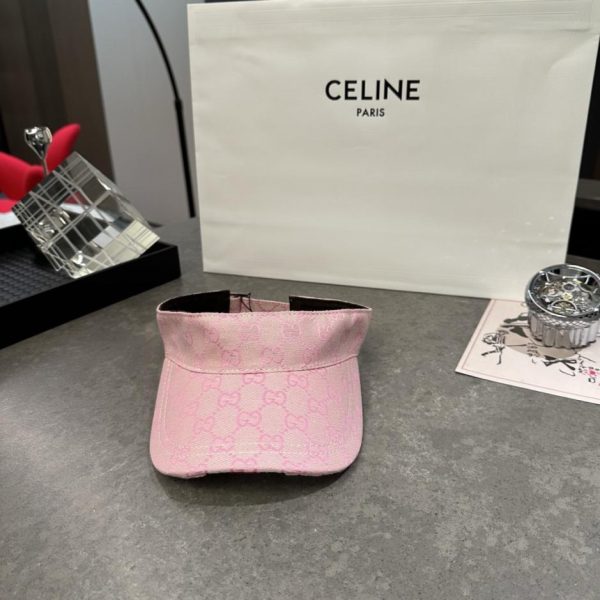 replica,repliche,fake,1:1,earrings,bracelet,ring,jewelry Cappello da sole con visiera Gucci classico con monogramma (3V7KXN)