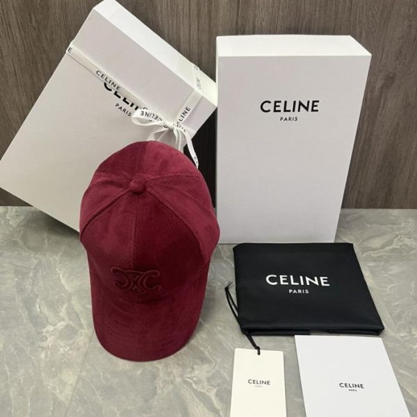 replica,repliche,fake,1:1,earrings,bracelet,ring,jewelry Cappellino da baseball CELINE originale in velluto di cotone personalizzato con applicazione logo (7KUZA5) – Stesso stile del sito ufficiale CELINE